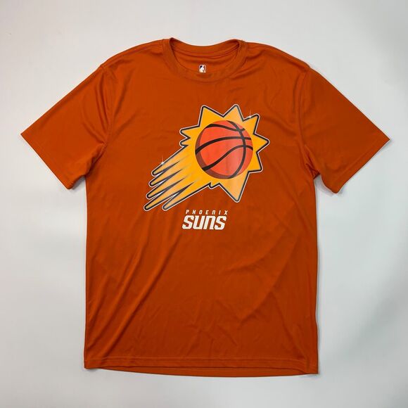 Phoenix Suns T Shirt Mens L Large Orange Devin Booker Sweat Wicking Crew Neck - Picture 2 of 10